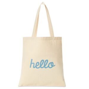 Hello canvas tote